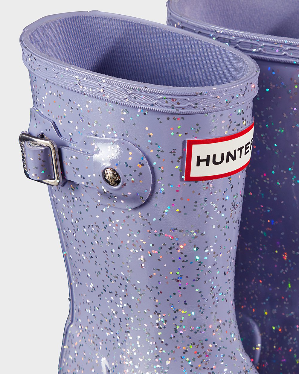 Hunter Gummistøvler Børn Lilla | Original Little Giant Glitter | LQZNG-3219